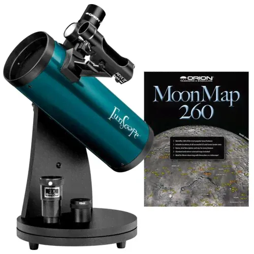 Телескоп Orion Funscope 76mm (рефлектор на монтировке Добсона) черный, зеленый