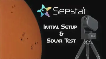 Seestar S50 Initial Setup and First Light (the Sun!)