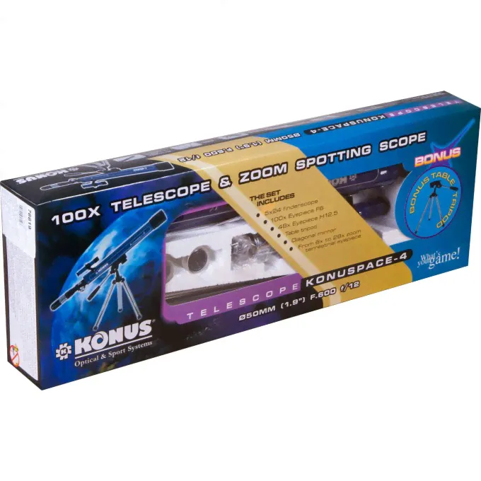 Телескоп KONUS KONUSPACE-4 50/600 AZ, настольный 76619-2