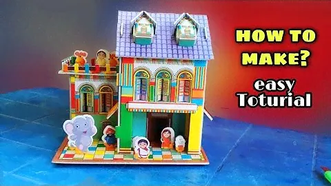 How to make DIY 3d PUZZLE HOUSE 🏠With easy TUTORIAL.