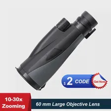 Мощный Монокулярный телескоп 10-30 ×60 для смартфона 60 мм FMC BAK4 Prism для Наблюдения за птицами, Кемпинга, Пешего туризма, Охоты